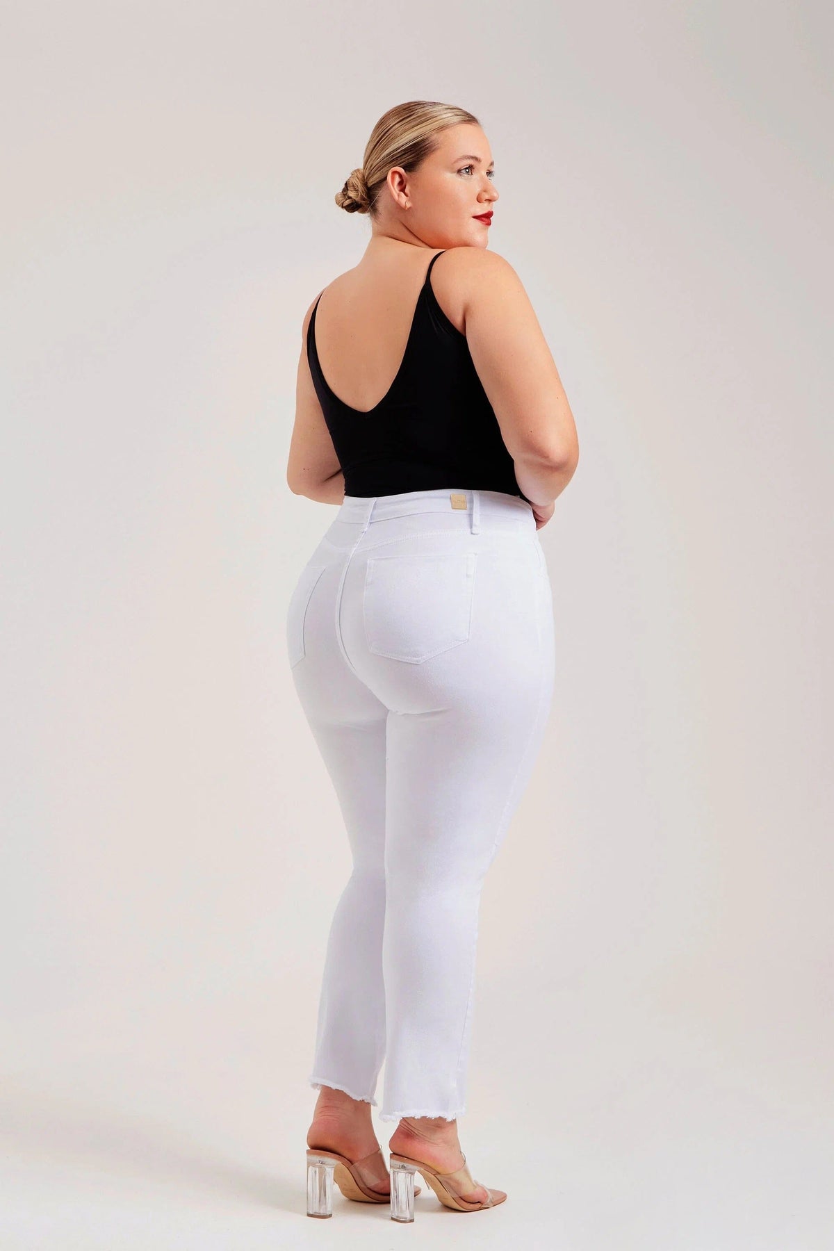 Calça Jeans Modeladora Milagrosa Reta Cós Alto Calça Jeans MRL-126 Miralleve