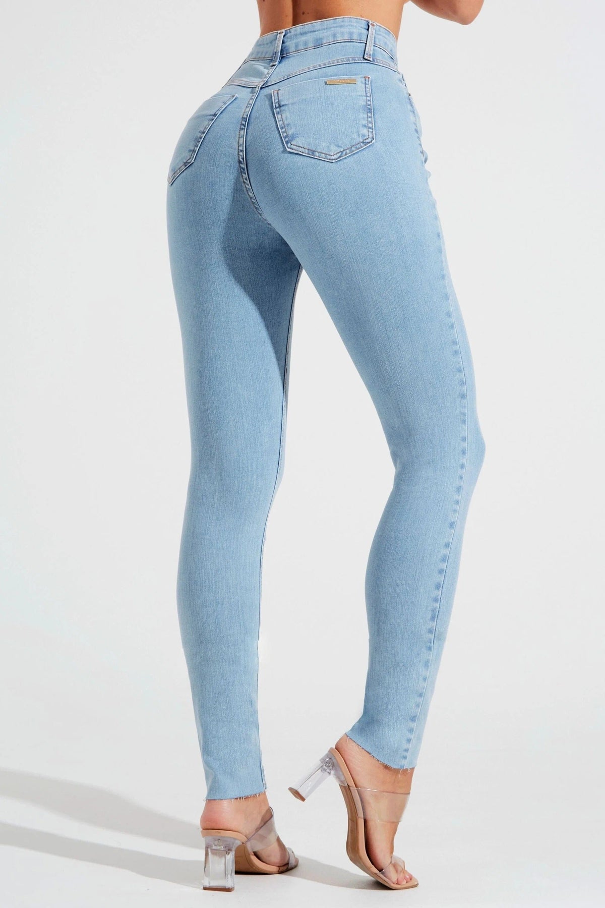 Calça Jeans Modeladora Revolucionária Skinny Clara Cós Super Alto Calça Jeans MRL-128 Miralleve
