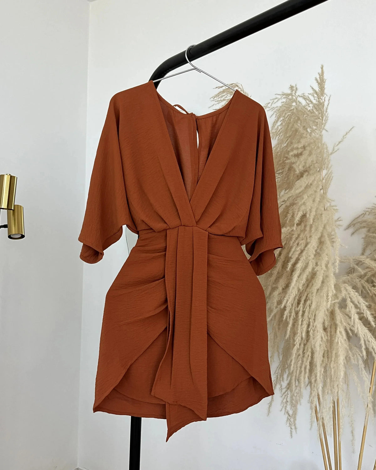 Vestido Caroline Vestido Caroline MRL-184 Miralleve P marrom