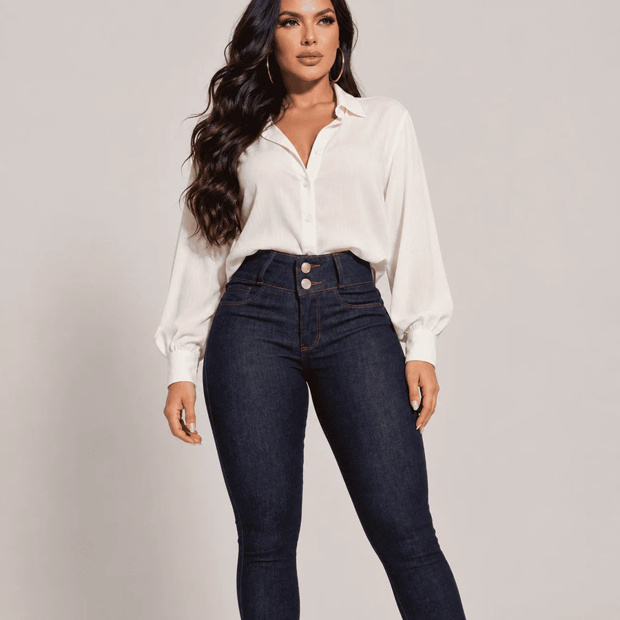 Calça Jeans Modeladora de Cós alto - Compre 1 Leve 2