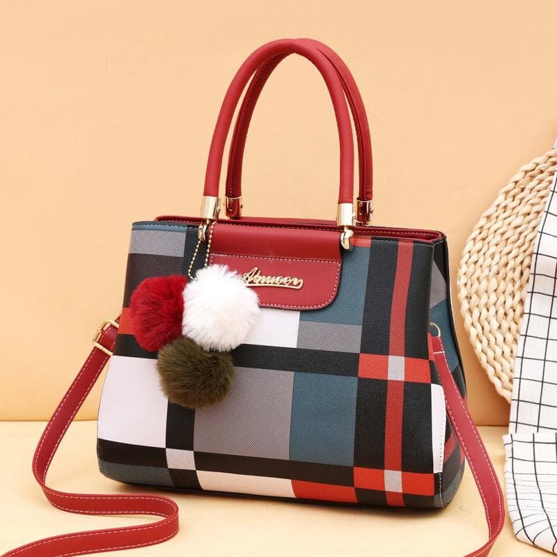 Bolsa Feminina em Couro PU - Michigan / Praticidade e Elegância em uma só Bolsa! Bolsa Feminina MRL-130 Miralleve Vermelho escuro 