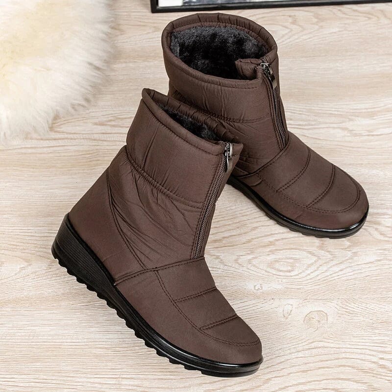 Bota de Outono Jana Peluciada Impermeável - Direto Da Fábrica! Bota Outono MRL-113 Miralleve Marrom 33 