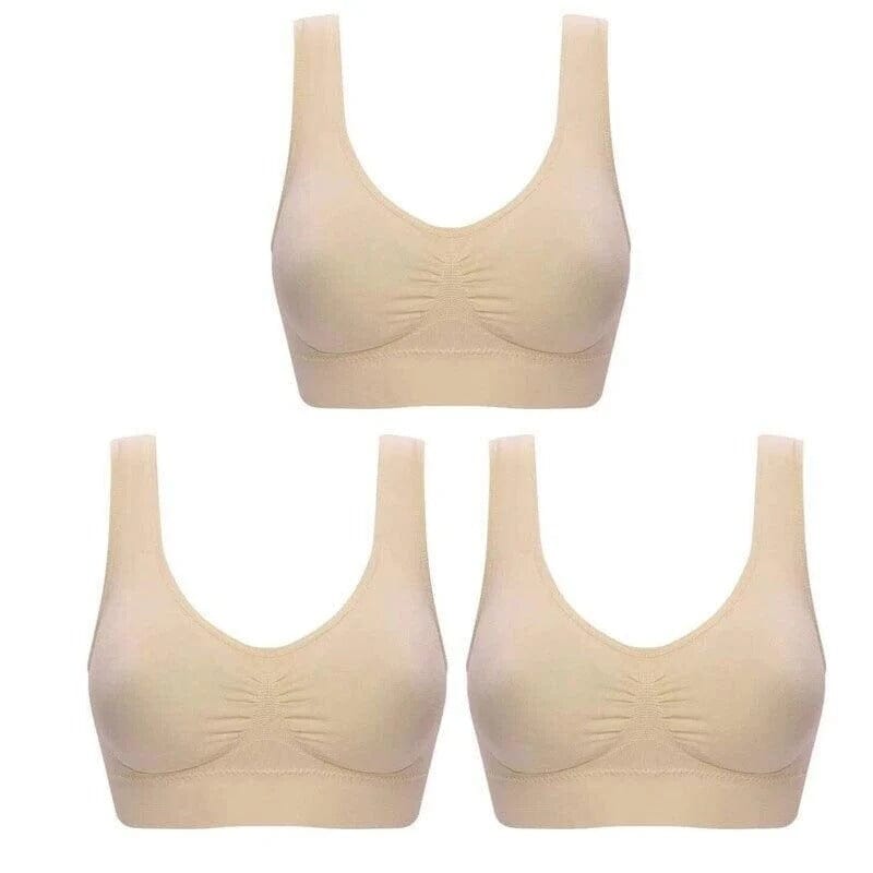 Sutiã Confort Milena - Queima de Estoque + Envio Grátis (Compre 1 Leve 3) Sutiã Confort MRL-059 Miralleve 3 Nudes P (36 - 38) 