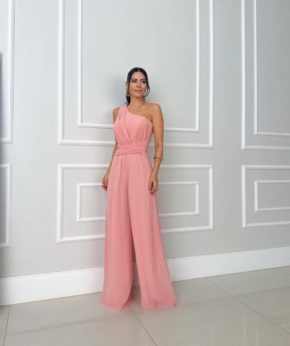 Macacão Glamour – Sofisticação e Estilo para Ocasiões Especiais Macacão Glamour MRL-055 Miralleve Rosa P 