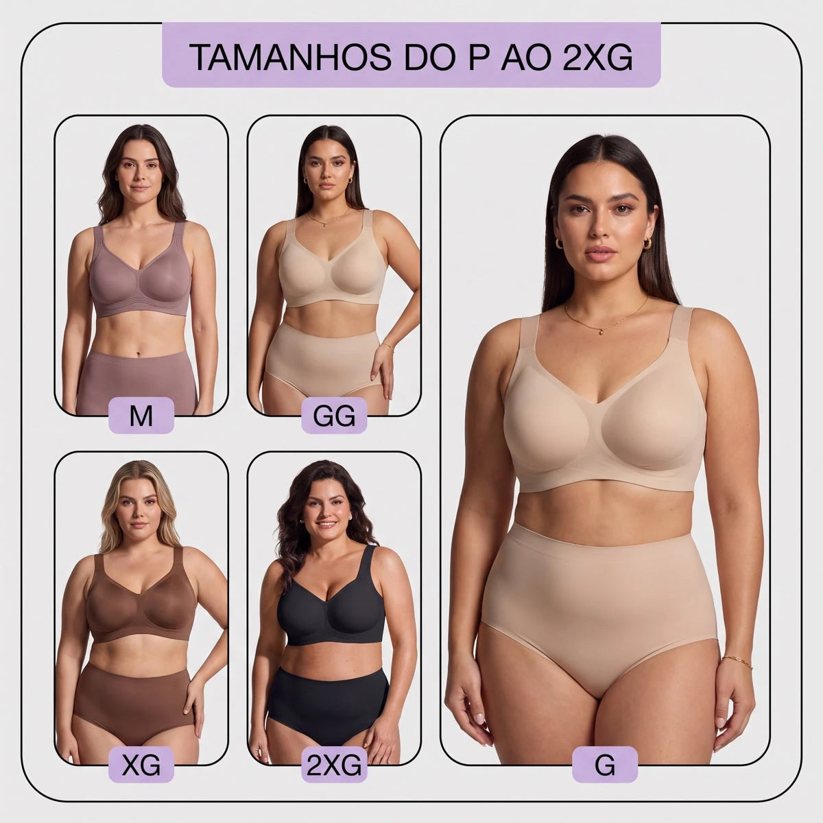 Kit 3 Sutiãs Modelador BelleForma