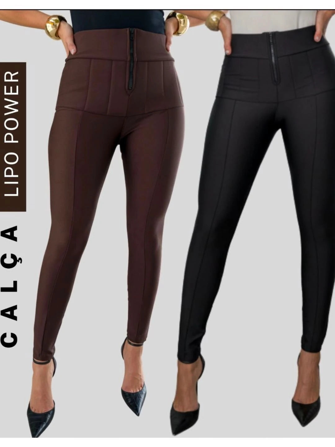 Calça Lipo Super Power Modeladora Cintura - Alta Compressão