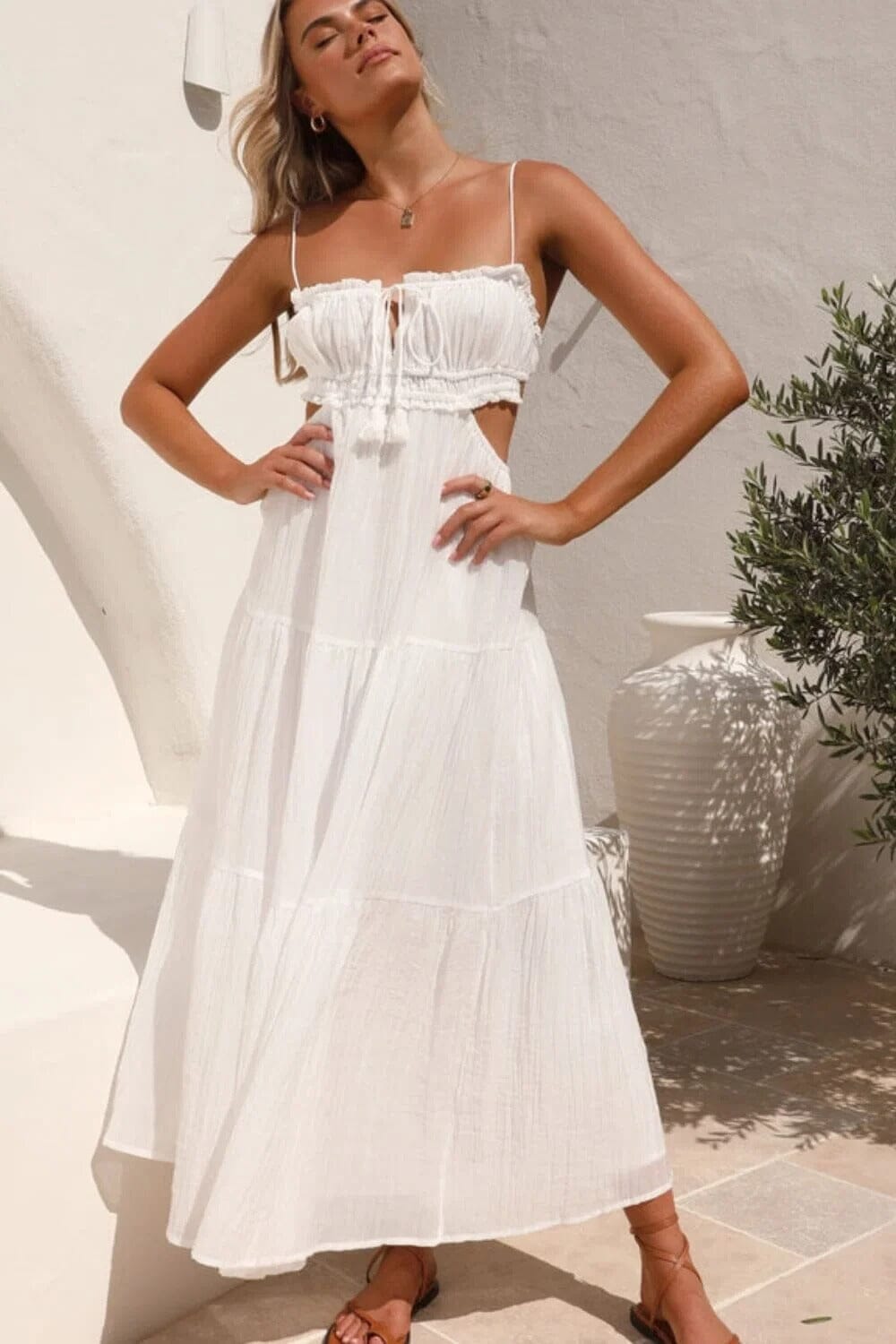Vestido Midi Pauline Vestido Midi MRL-107 Miralleve Branco PP 